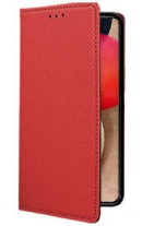 Кожен калъф тефтер и стойка Magnetic FLEXI Book Style за Motorola Moto E40 червен 